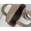 Borsa Dior Lady Dior My ABC Dior piccola Arco ciondolo D.I.O.R. in metallo grigio pietra
