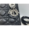 Borsa Dior Mini Lady Dior Arco con ciondoli D.I.O.R  neri hardware argento