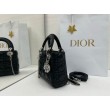 Borsa Dior Mini Lady Dior Arco con ciondoli D.I.O.R  neri hardware argento