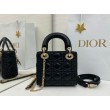 Borsa Dior Mini Lady Dior Arco con ciondoli D.I.O.R  neri hardware dorato