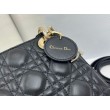 Borsa Dior Mini Lady Dior Arco con ciondoli D.I.O.R  neri hardware dorato