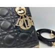 Borsa Dior Mini Lady Dior Arco con ciondoli D.I.O.R  neri hardware dorato