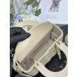 Borse Replica Dior piccola Lady Dior My ABCDior con ciondolo D.I.O.R agnello cannage Albicocca