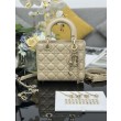 Borse Replica Dior piccola Lady Dior My ABCDior con ciondolo D.I.O.R agnello cannage Albicocca