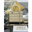 Borse Replica Dior piccola Lady Dior My ABCDior con ciondolo D.I.O.R agnello cannage Albicocca