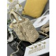 Borse Replica Dior piccola Lady Dior My ABCDior con ciondolo D.I.O.R agnello cannage Albicocca