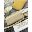 Borse Replica Dior piccola Lady Dior My ABCDior con ciondolo D.I.O.R agnello cannage Albicocca