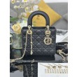 Borse Imitazioni Dior piccola Lady Dior My ABCDior con ciondolo D.I.O.R agnello cannage Nero