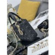 Borse Imitazioni Dior piccola Lady Dior My ABCDior con ciondolo D.I.O.R agnello cannage Nero