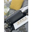 Borse Imitazioni Dior piccola Lady Dior My ABCDior con ciondolo D.I.O.R agnello cannage Nero