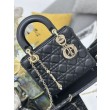 Borse Imitazioni Dior piccola Lady Dior My ABCDior con ciondolo D.I.O.R agnello cannage Nero