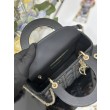 Borse Imitazioni Dior piccola Lady Dior My ABCDior con ciondolo D.I.O.R agnello cannage Nero
