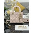 Replica Perfetta Dior piccola Lady Dior My ABCDior con ciondolo D.I.O.R agnello cannage Rosa
