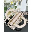 Replica Perfetta Dior piccola Lady Dior My ABCDior con ciondolo D.I.O.R agnello cannage Rosa