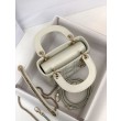 Borsa Replica 1:1 Mini Lady Dior con cuciture cannage bianco