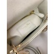 Borsa Replica 1:1 Mini Lady Dior con cuciture cannage bianco