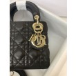 Qualità superiore replica Mini Lady Dior con cuciture cannage nero