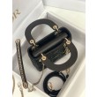 Qualità superiore replica Mini Lady Dior con cuciture cannage nero