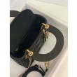 Qualità superiore replica Mini Lady Dior con cuciture cannage nero