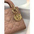 Qualità superiore replica Mini Lady Dior con cuciture cannage rosa