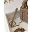 Qualità superiore replica Mini Lady Dior con cuciture cannage rosa