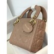 Qualità superiore replica Mini Lady Dior con cuciture cannage rosa