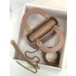 Qualità superiore replica Mini Lady Dior con cuciture cannage rosa