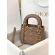 Qualità superiore replica Mini Lady Dior con cuciture cannage rosa
