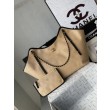 Borse Chanel Maxi Shopping Tote Piccola/Grande AS5463 Rafia/Vitello Marrone/Nero