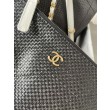 Borse Chanel Maxi Shopping Tote Piccola/Grande AS5463 Rafia/Vitello Nero/Bianco