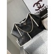 Borse Chanel Maxi Shopping Tote Piccola/Grande AS5463 Rafia/Vitello Nero/Bianco