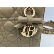 Borse Dior Lady Dior My ABC Dior piccola Arco ciondolo D.I.O.R. in metallo Grigio talpa