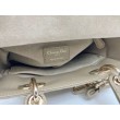 Borse Dior Lady Dior My ABC Dior piccola Arco ciondolo D.I.O.R. in metallo Grigio talpa