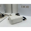 Borse Dior Mini Lady Dior agnello cannage Arco beige/nero