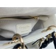 Borse Dior Mini Lady Dior agnello cannage Arco beige/nero