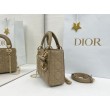 Borse Dior Mini Lady Dior agnello cannage Arco biscotto caldo