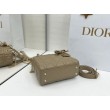 Borse Dior Mini Lady Dior agnello cannage Arco biscotto caldo