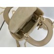 Borse Dior Mini Lady Dior agnello cannage Arco biscotto caldo