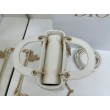 Borse Dior Mini Lady Dior Arco con ciondoli D.I.O.R  bianco hardware dorato