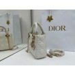 Borse Dior Mini Lady Dior Arco con ciondoli D.I.O.R  bianco hardware dorato
