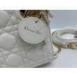 Borse Dior Mini Lady Dior Arco con ciondoli D.I.O.R  bianco hardware dorato