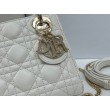 Borse Dior Mini Lady Dior Arco con ciondoli D.I.O.R  bianco hardware dorato