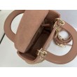 Borse Dior Mini Lady Dior Arco con ciondoli D.I.O.R  Rosa cipria