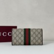 Portafoglio continentale Gucci Ophidia 838485 marrone