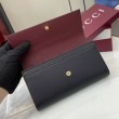 Pari all'originale replica Portafoglio Gucci GG Marmont bicolore con cerniera 456117 nero