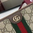 Alta gamma replica Portafoglio Gucci Ophidia con cerniera 838484 marrone