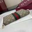 Alta gamma replica Portafoglio Gucci Ophidia con cerniera 838484 marrone