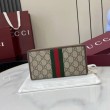 Alta gamma replica Portafoglio Gucci Ophidia con cerniera 838484 marrone