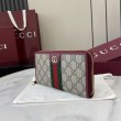 Alta gamma replica Portafoglio Gucci Ophidia con cerniera 838484 rosso