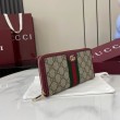 Alta gamma replica Portafoglio Gucci Ophidia con cerniera 838484 rosso